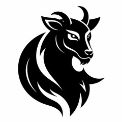Animal logo icon black shape white background
