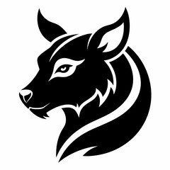 Animal logo icon black shape white background