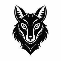 Obraz premium Animal logo icon black shape white background