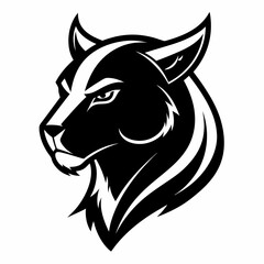 Animal logo icon black shape white background