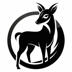 Animal logo icon black shape white background