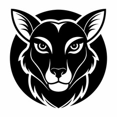 Animal logo icon black shape white background