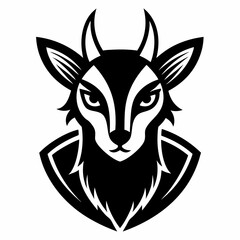 Animal logo icon black shape white background