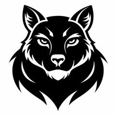 Animal logo icon black shape white background