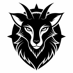 Animal logo icon black shape white background