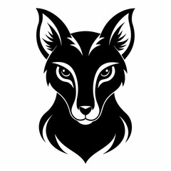 Animal logo icon black shape white background