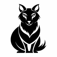 Animal logo icon black shape white background