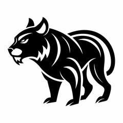Animal logo icon black shape white background