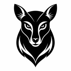 Animal logo icon black shape white background