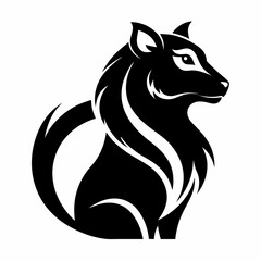 Animal logo icon black shape white background
