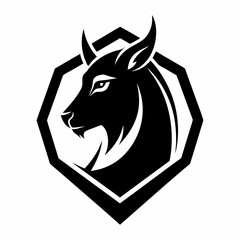 Animal logo icon black shape white background