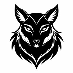 Animal logo icon black shape white background