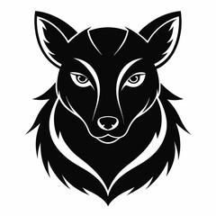 Animal logo icon black shape white background