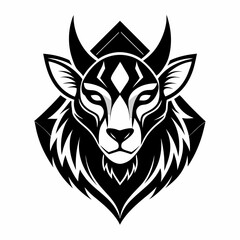 Animal logo icon black shape white background