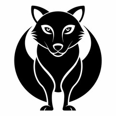 Animal logo icon black shape white background