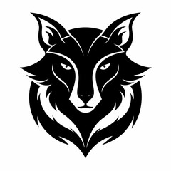 Animal logo icon black shape white background