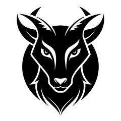 Animal logo icon black shape white background