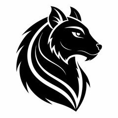 Animal logo icon black shape white background