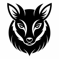 Animal logo icon black shape white background