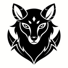 Animal logo icon black shape white background