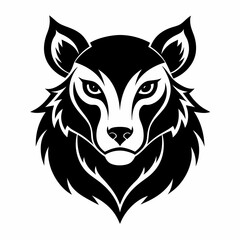 Animal logo icon black shape white background