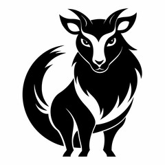 Animal logo icon black shape white background