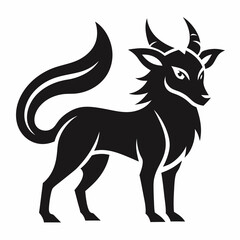 Animal logo icon black shape white background