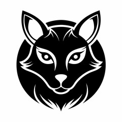 Animal logo icon black shape white background