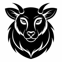 Animal logo icon black shape white background