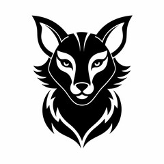 Animal logo icon black shape white background