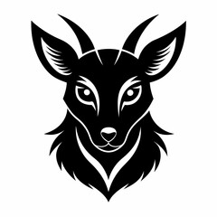 Animal logo icon black shape white background
