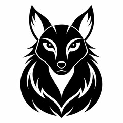 Animal logo icon black shape white background