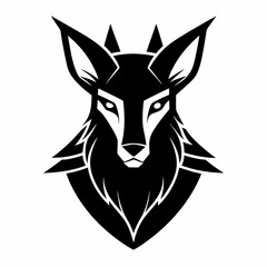 Animal logo icon black shape white background