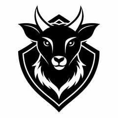 Animal logo icon black shape white background