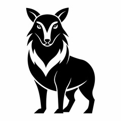 Animal logo icon black shape white background
