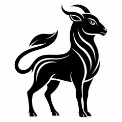 Animal logo icon black shape white background