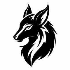 Animal logo icon black shape white background