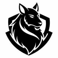 Animal logo icon black shape white background