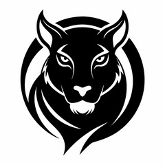 Animal logo icon black shape white background