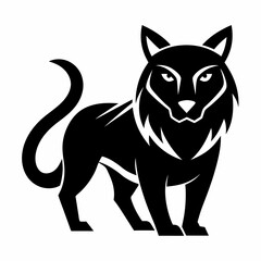 Animal logo icon black shape white background
