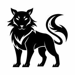 Animal logo icon black shape white background