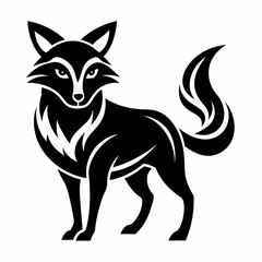Animal logo icon black shape white background