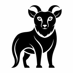 Animal logo icon black shape white background