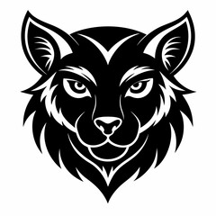 Animal logo icon black shape white background