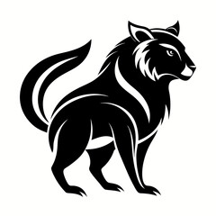 Animal logo icon black shape white background