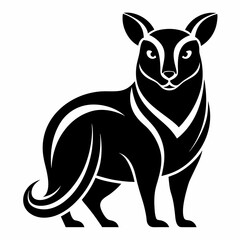 Animal logo icon black shape white background