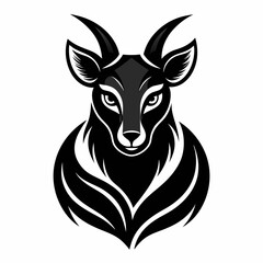 Animal logo icon black shape white background
