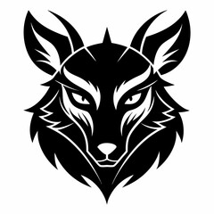 Animal logo icon black shape white background