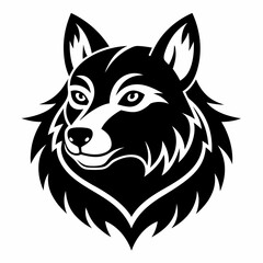 Animal logo icon black shape white background