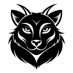Animal logo icon black shape white background